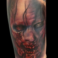 Zombie tattoo on arm