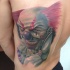 Tatuaje en el costado,  payaso malvado multicolor