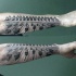 Tatuaje en el antebrazo, mezclador de música 3D negro blanco