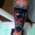 Tatuaje en el antebrazo, reloj de arena espectacular