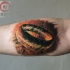 Tatuaje en el antebrazo, anillo brillante 3D de Sauron