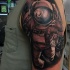 3D realistico grande astronauta tatuaggio su spalla