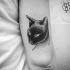 Tatuagem de braço mystical estilo 3D de gato