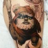 Tatuaje en la pierna, ewok divertido de película famosa