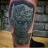 Tatuaje en la pierna, héroe malo 3D de juego de tronos