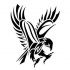 Abstract tribal flying eagle tattoo design