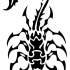 Amazing black scorpion with sharp pincers tattoo design