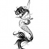 Amazing black tribal mermaid rushing up tattoo design