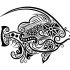 Amazing ornamented fish tattoo design