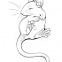 Amazing outline rodent with closed eyes tattoo design