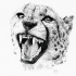 Amazing realistic roaring cheetah head tattoo design
