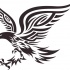 Amazing tribal flying eagle tattoo design