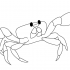 Amuse cartoon outline crab tattoo design