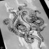 Animated dotwork octopus tattoo design