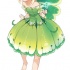 Animated fairy dressed in green tattoo design
