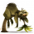 Animated sloth sleeping on palm tree tattoo design by Cryptid Creations