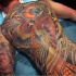 Asian style colored phoenix tattoo on whole back