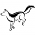 Attractive black-and-white running german shepherd tattoo design