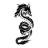 Attractive black japanese dragon tattoo design