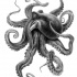 Attractive dark octopus tattoo design