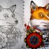 Attractive new school colorful fox tattoo design