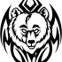 Attractive tribal bear tattoo design