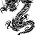 Attractive tribal oriental dragon tattoo design