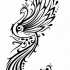 Attractive tribal peacock tattoo design