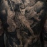 Awesome angel and demon full back tattoo