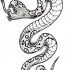 Awesome chinese snake with skull pattern tattoo design