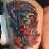 Awesome grim reaper tattoo on thigh