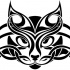 Awesome tribal cat face tattoo design