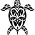 Awesome tribal turtle with small stars patterns tattoo design
