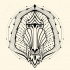 Beautiful patterned baboon head tattoo design