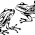 Beautiful tribal frog couple tattoo design