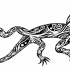 Big black tribal lizard tattoo design by Dessins Fantastiques