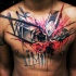 Gran tatuaje en el pecho por Uncl Paul Knows