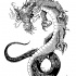 Black-and-white chinese dragon tattoo design