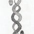 Black-and-white snake plexus tattoo design