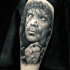 Ritratto grigio nero del tatuaggio Tyrion di Rob Richardson