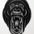 Black old school crying gorilla face tattoo design