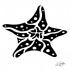 Black starfish with white veins tattoo design by Frosty Gorillaz