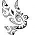 Black tribal dove tattoo design