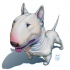 Bonny cartoon white bull terrier dog tattoo design