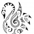 Bonny maori-style swan tattoo design