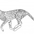 Bonny outline running cheetah tattoo design