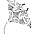 Bonny polynesian-style diving water animal tattoo design