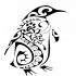 Bonny polynesian-style penguin tattoo design