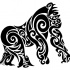 Bonny tribal walking gorilla tattoo design