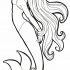 Brave outline mermaid tattoo design by Emma Jen